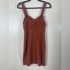 Urban Outfitters Polka Dot Mini Dress with Ruffle Straps